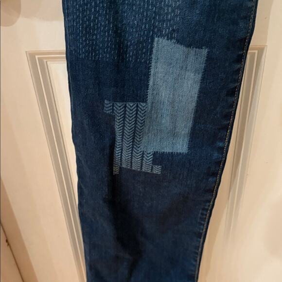 NWOT True Religion Cora Straight Leg Patched Jeans Size 29 - Picture 4 of 15